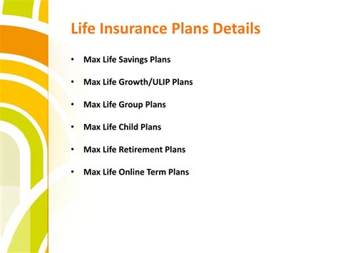 Ppt Max Life Insurance Plans Powerpoint Presentation Free Download