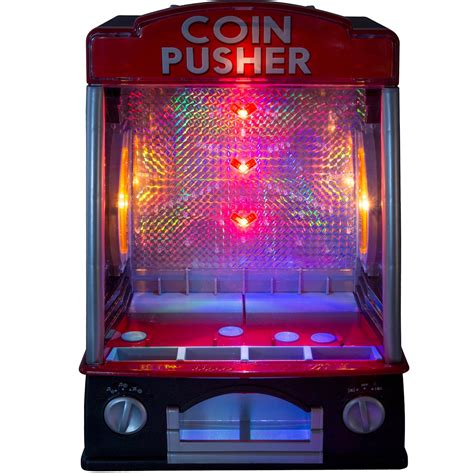 Mini Arcade Machine Electronic Coin Pusher Lights Sounds Toy Kids