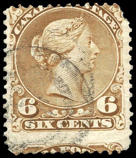 Buy Canada 27a Queen Victoria 1868 6¢ Used Very Good U Vg 003