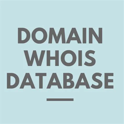 Domain Whois Database At Best Price In Indore Id 23149222997