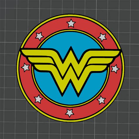 Free 3d File Wonder Woman Superhero Logo Wonder Woman 👩・3d Printing