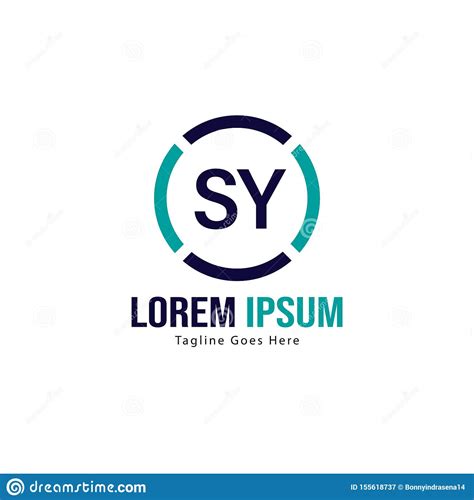 Initial Sy Logo Template With Modern Frame Minimalist Sy Letter Logo