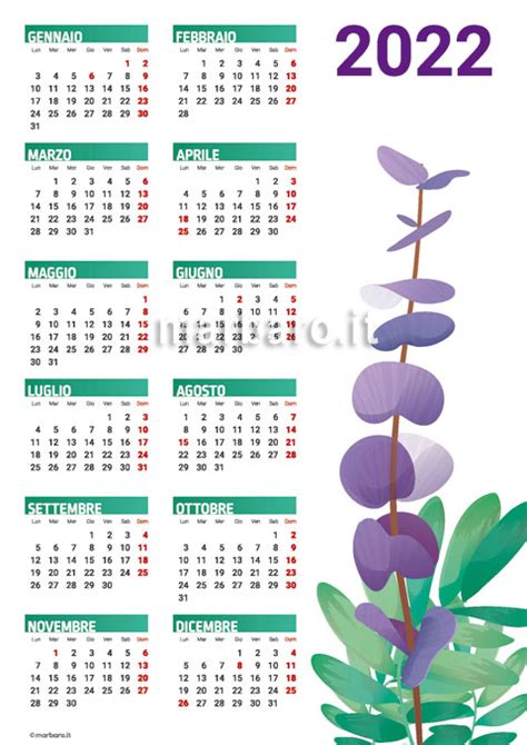 Calendario 2022 Da Stampare Con Le Festività Scarica Il Pdf