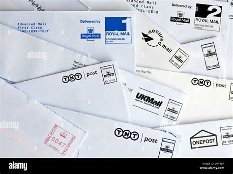Close Up Of Opened Uk Mail Envelopes Envelope England United Kingdom