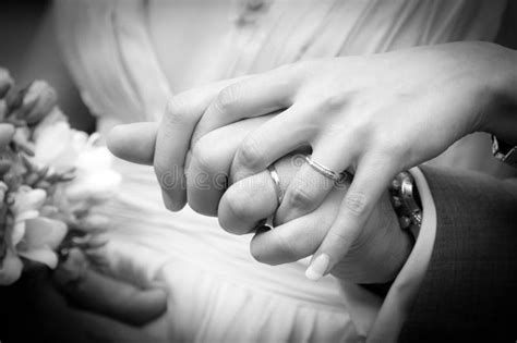 Young Married Couple Holding Hands Stock Photo Image Of Adult