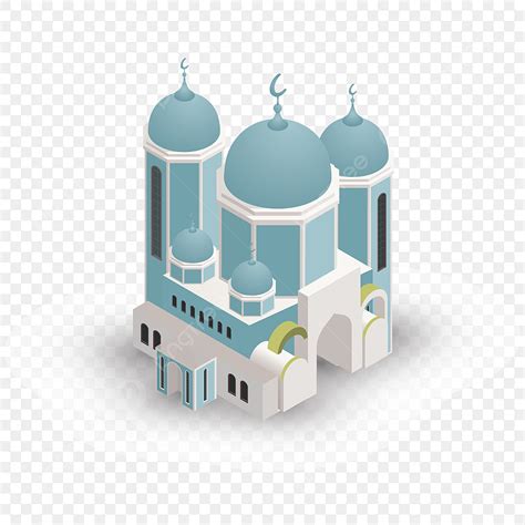 Gambar Ilustrasi Vektor Kubah Masjid 3d Mesjid Agama Islam Png Dan