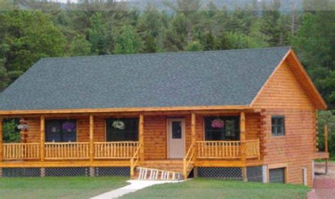Mohawk Ranch Style Log Home Treetop Homes Michigan Home Plans