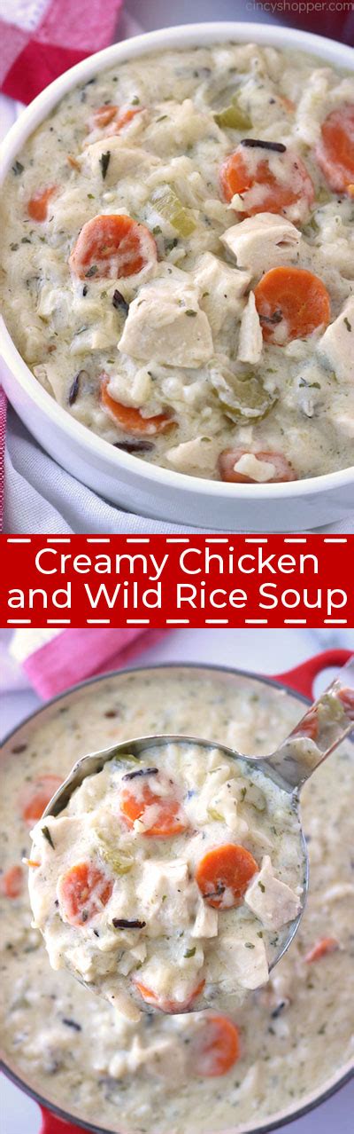 In a large stock pot over medium heat, combine chicken and broth. Creamy Chicken and Wild Rice Soup | Recipe | Wild rice ...