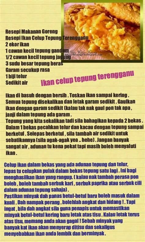 Resepi ikan merah sos limau purut. Resepi Ikan Goreng Tepung Terengganu ~ Resep Masakan Khas