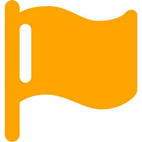 Orange Flag 3 Icon Free Orange Flag Icons