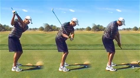 Tiger Woods Golf Swing Iron Driver Slow Motion Dtl Face