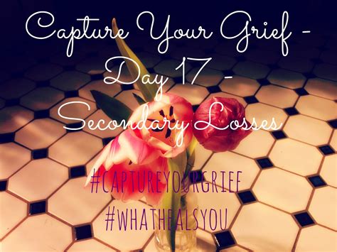 Rae-Beth's Corner: Capture Your Grief - Day 17 - Secondary Losses
