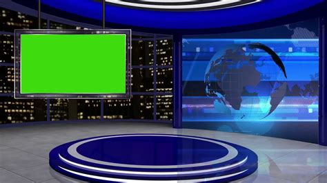 News Tv Studio Set Virtual Green Screen Background Loop Baitgdkg Youtube