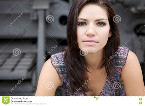 Edgy Girl With A Pink Backround Stock Photo Image Of