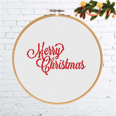 merry christmas cross stitch pattern easy cross stitch etsy cross stitch patterns christmas