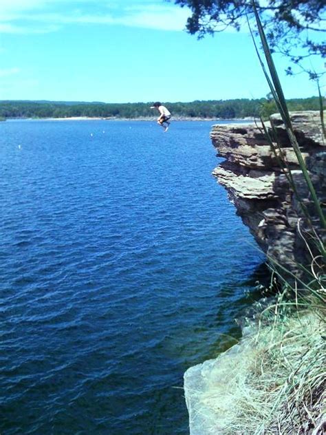Jumping Into Greers Ferry Lake Arkansas Ozark Mountains
