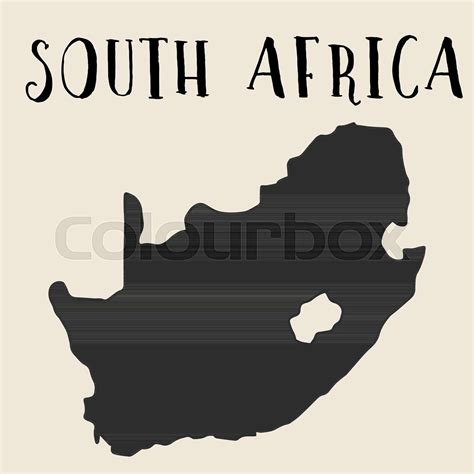 Doodle Freehand Map Sketch Of South Africa Vector Illustration Stock Vector Colourbox