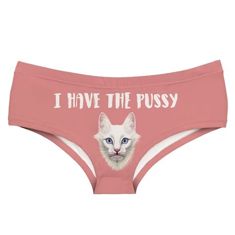 Leimolis I Have The Cat Funny Print Sexy Hot Panties Female Kawaii