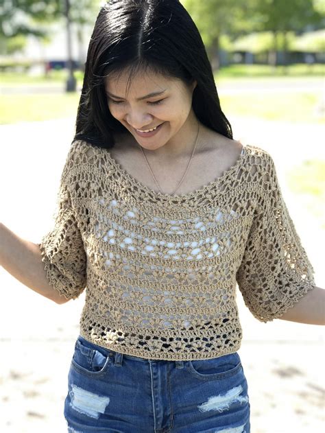 Crochet Pattern Lacy Summer Top Pdf File And Video Tutorial Etsy