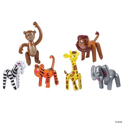 Discount Inflatable Zoo Animal Assortment 12 Pc On 70 Off Special