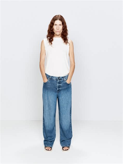 Blue Lyocell Baggy Wide Leg Jeans Raey Matches Uk