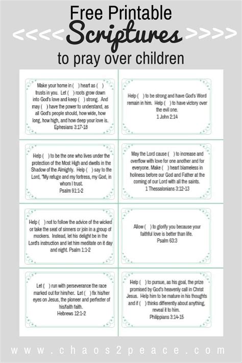 Praying Scripture Over Children With A Free Printable