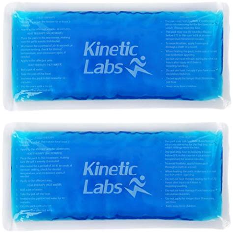 Large Reusable Gel Ice Packs For Injuries By Kinetic Labs 2 Pack