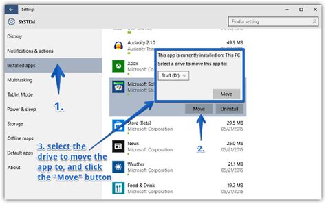 Move Modern Apps From One Drive To Another In Windows 10