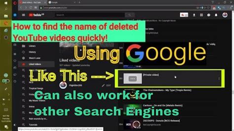 How To View The Name Of Deleted Youtube Videos Youtube