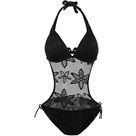 le besi women s fashion one piece elegant inspired monokini swimsuit xl 16 18 knittde black