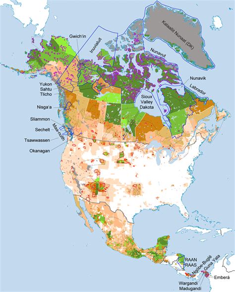 Map Of The Population Density And Territories Of Indigenous Peoples Of