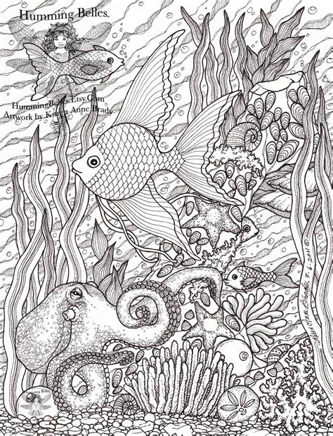 Humming Belles New Undersea Illustrations And Coloring Pages