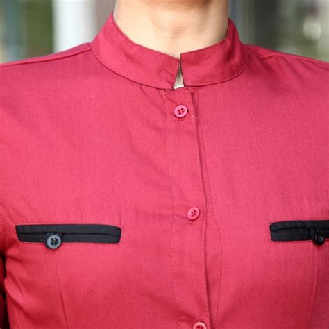 High Quality Long Sleeve Shirt Uniform For Waiter Waitress Tianex