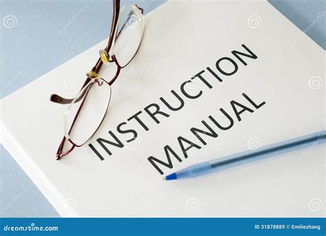 Instruction Manual Stock Image Image Of Document Training 31878889