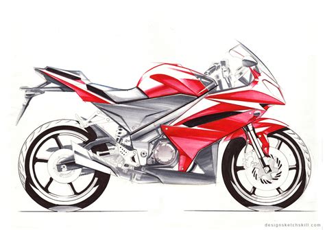 Motorcycle Sketch Tutorial By Yang Design At