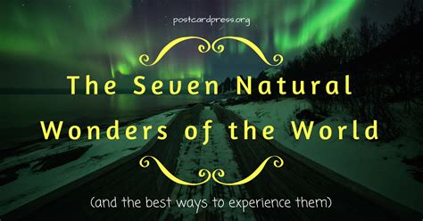 The Seven Natural Wonders Of The World Postcard Press