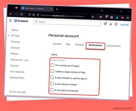 Come Disattivare Le Notifiche Di Dropbox Molto Conent