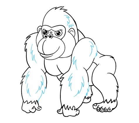 How To Draw A Gorilla Draw So Cute Draw Easy