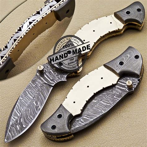 Damascus Folding Blank Blade Knives Sell Handmade Damascus