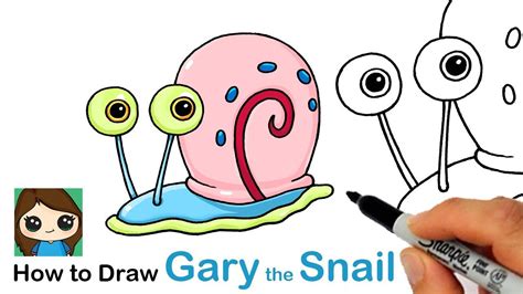 How To Draw Gary The Snail Spongebob Squarepants Easy Drawings