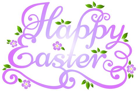 3d Happy Easter Text Blue Gradient Calligraphy Download Png Image