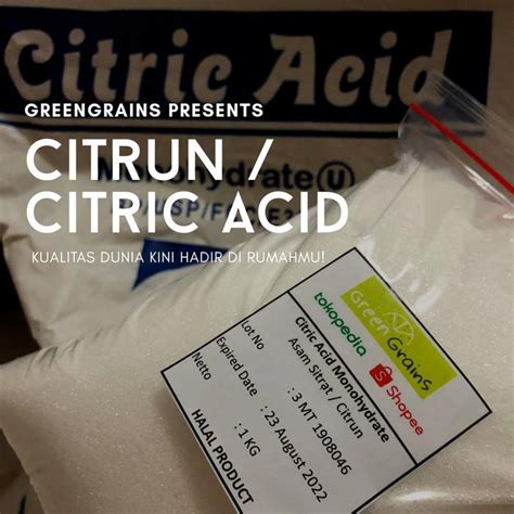 Jual Citric Acid Monohydrate Asam Sitrat Kg Shopee Indonesia