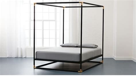 Dog canopy beds can be divided into two categories: frame black metal canopy bed | CB2