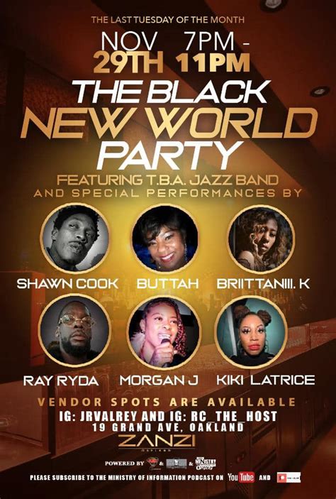 The Black New World Party Sf Cultural Calendar