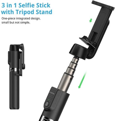 Atumtek Bluetooth Selfie Stick Tripod 360° Rotation Mini Extendable Selfie Stick With Wireless