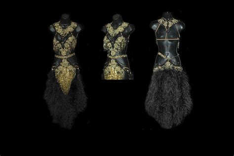 Doré Designs Black And Gold Latin Wgold Beaded Fringe