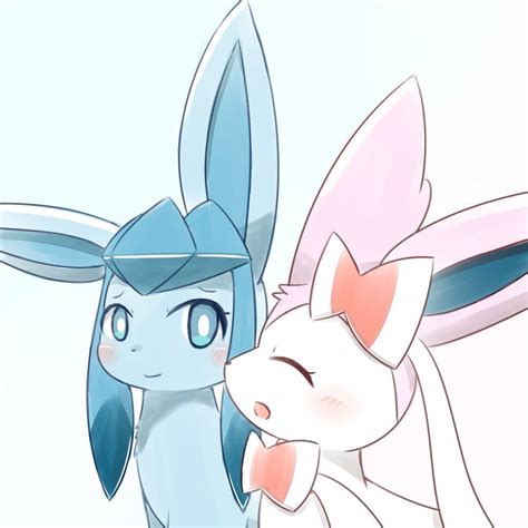 Glaceon And Sylveon Cute Pokemon Pictures Pokemon Eeveelutions