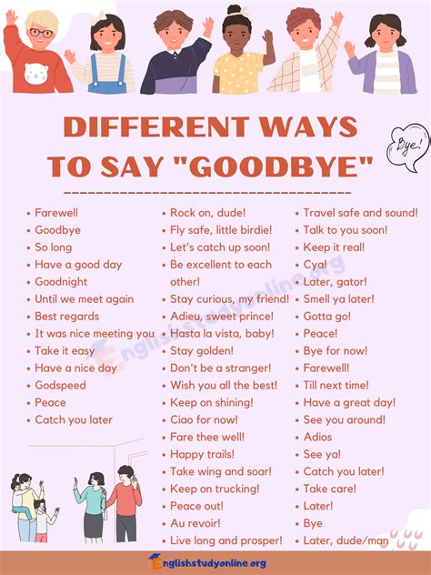 Goodbye In Different Languages List