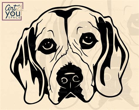Beagle Svg Dog Svg Files For Cricut Download Clipart Face Etsy Dog