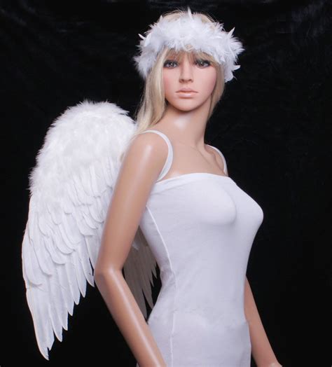 Victoria Pink Feather Angel Wings Costume White Catwalk Photography Arm Wing Props Dress Adults